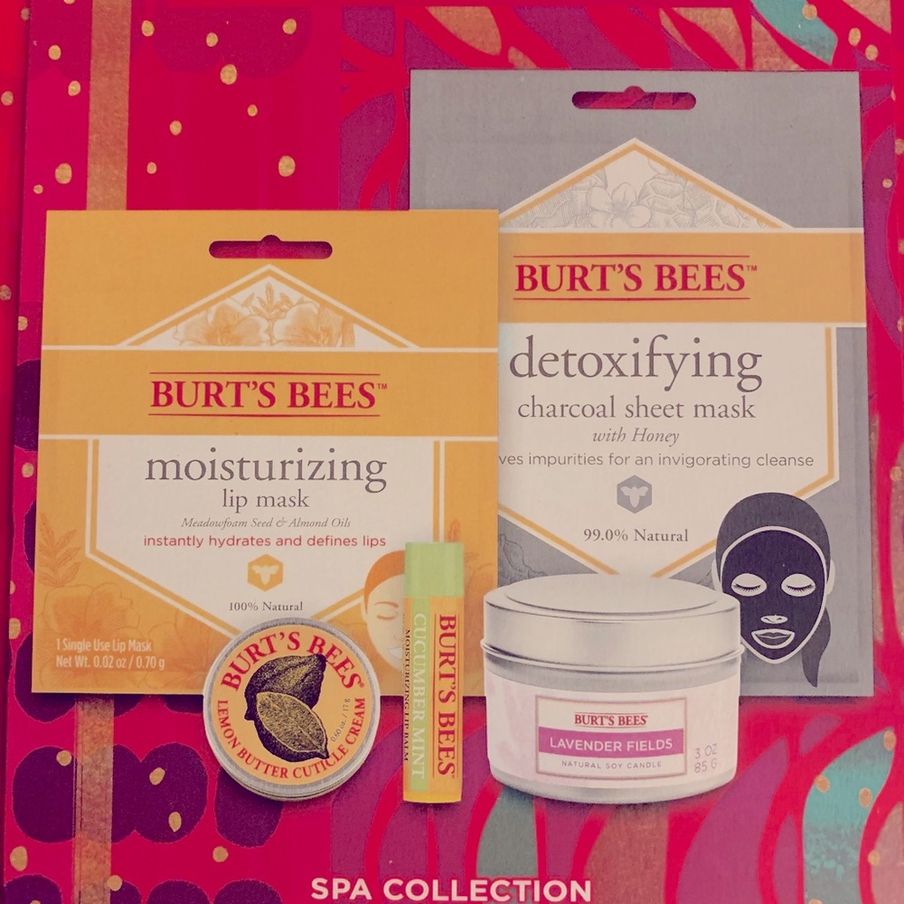 Burts Bees Spa Collection Sheet Mask Lip Mask Balm